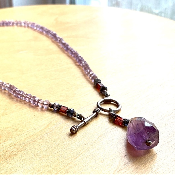 Amethyst bead necklace - Picture 5 of 7